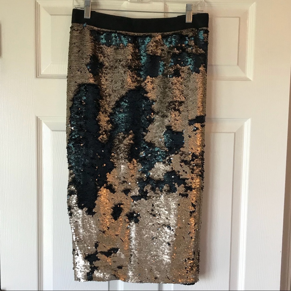 Fabulous Bi-color Sequin Pencil Skirt H&M